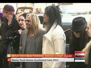 Motley Crue umum persaraan, rancang konsert jelajah
