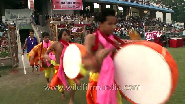 Manipur drum dance or Pung cholom at Dr. Ambedkar Stadium, New Delhi