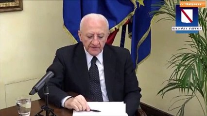 Covid, De Luca "ripartiamo con le vaccinazioni AstraZeneca"