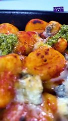 Gratin de gnocchis au pesto