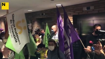 Ambient festiu per part dels manifestants