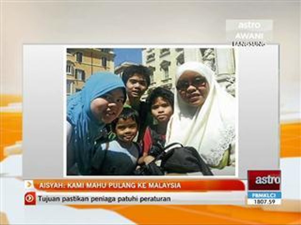 Aishah: Kami mahu pulang ke Malaysia