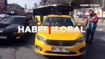 Şişli'de kesilen cezaya rağmen kural tanımayan taksici kamerada