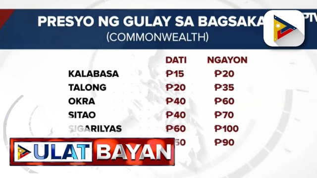 Ilang gulay sa Commonwealth Market, tumaas nang hanggang P40/kg; Presyo ng asukal at mantika, tumaas din