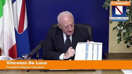 Vaccino, De Luca “Campania ultima per fornitura di dosi in base agli abitanti”