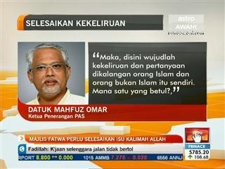 Kerajaan Fatwa perlu selesaikan isu kalimah Allah