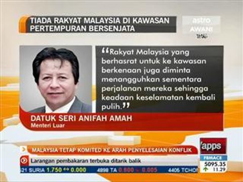 Malaysia komited ke arah penyelesaian konflik