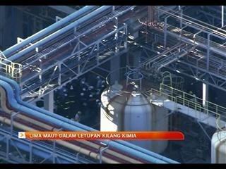 Lima maut dalam letupan kilang kimia