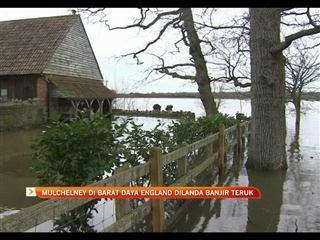 Mulchelney di barat daya England dilanda teruk