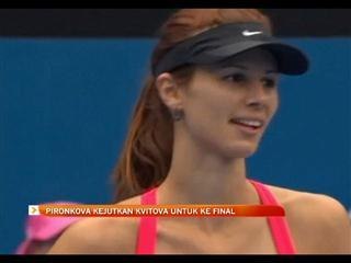 Pironkova kejutkan Kvitova untuk ke final