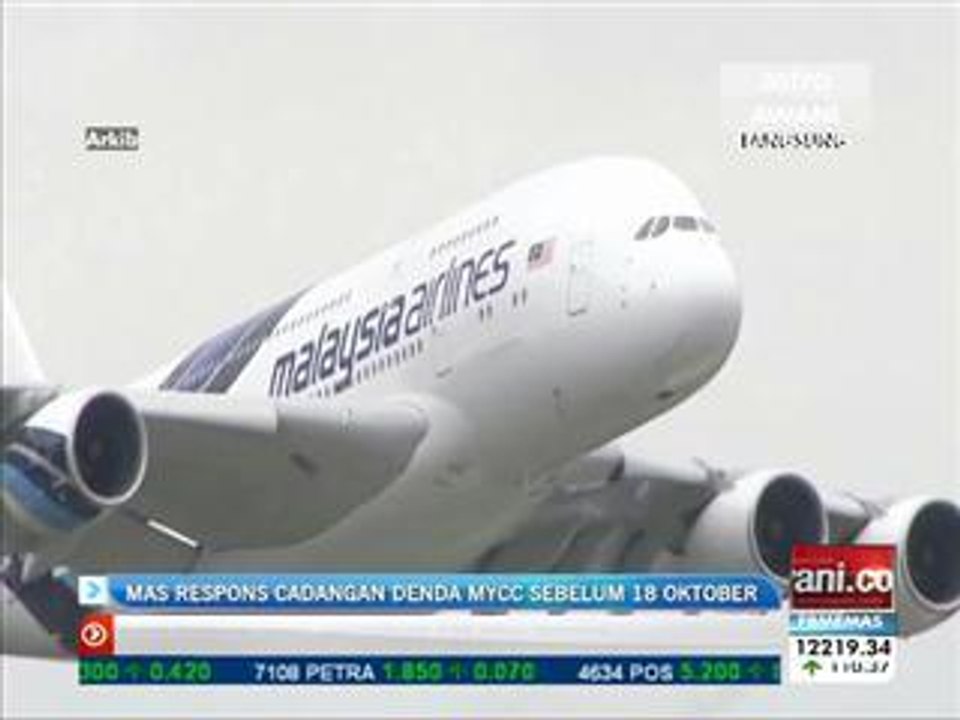 MAS respons cadangan denda MYCC sebelum 18 Oktober