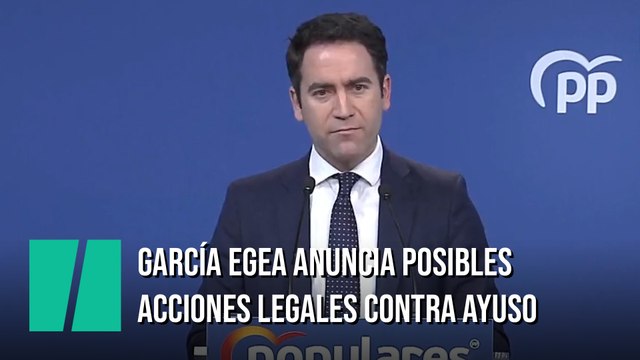 Teodoro García Egea anuncia la apertura de un expediente informativo sobre Ayuso y posibles acciones legales
