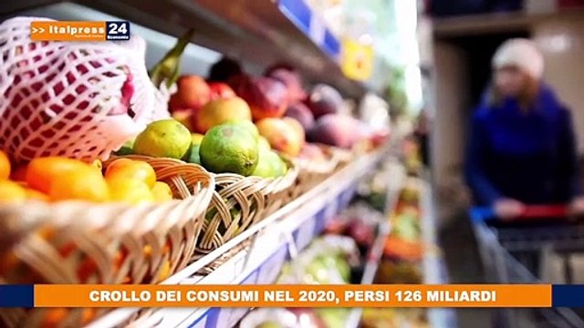 Crollo dei consumi nel 2020, persi 126 miliardi