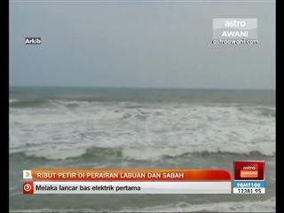 Ribut petir di perairan Labuan dan Sabah