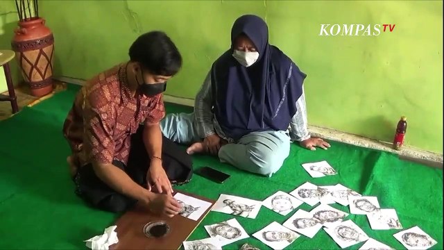 Cantik! Ampas Kopi Disulap Jadi Lukisan Tokoh-tokoh Ternama
