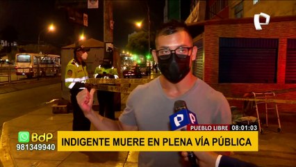 Mujer fallece en plena vía pública y patrullero se negó a auxiliarla