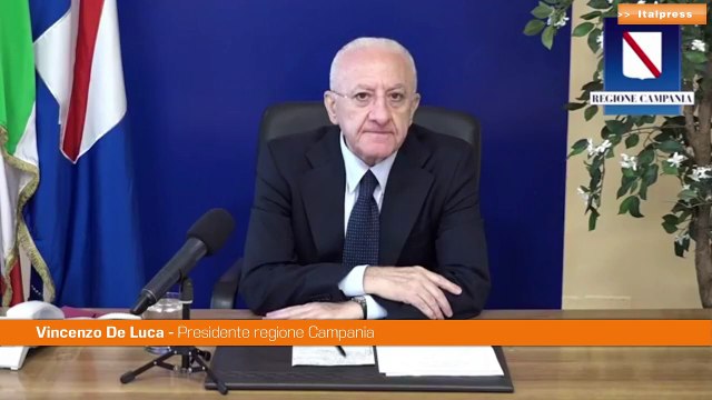 Covid, De Luca Decisioni drastiche per un futuro più sereno