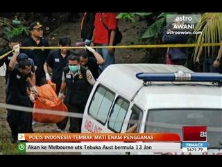 Polis Indonesia tembak mati 6 pengganas