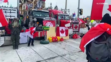 Camionistas em protesto com ordem de saída das ruas de Ottawa