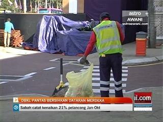 DBKL pantas bersihkan Dataran Merdeka