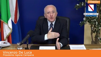 De Luca "In Campania daremo una tessera a chi si vaccina"