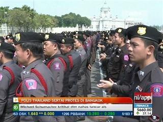 Polis Thailand sertai protes di Bangkok