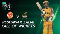 Peshawar Zalmi Fall Of Wickets | Islamabad United vs Peshawar Zalmi | Match 24 | HBL PSL 7 | ML2G