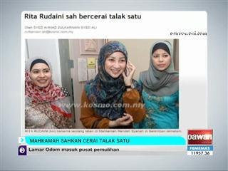 Rita Rudaini & Zaquan Adha sah cerai talak satu