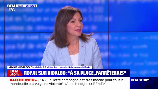 Elle n'est pas à ma place, c'est peut-être ce qu'elle regrette : Anne Hidalgo répond à Ségolène Royal sur BFMTV
