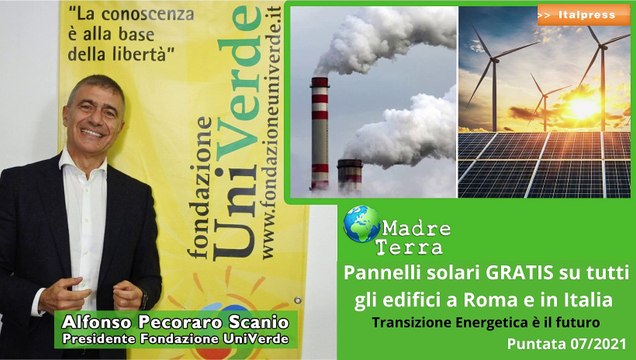 Madre Terra - Pecoraro Scanio: Pannelli solari gratis per tutti gli edifici di Roma