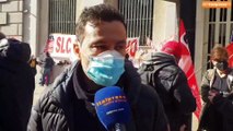 Milano, protesta dei lavoratori dello sport