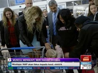 Beyonce muncul mengejut, beri hadiah krismas
