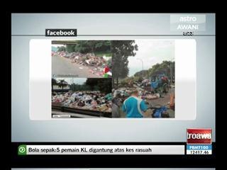 2,500 tan sampah dikumpul ditepi jalan