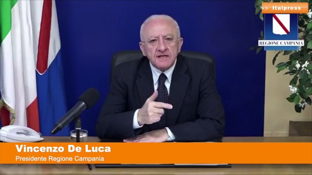 De Luca Situazione seria, non tutti hanno capito che siamo in guerra