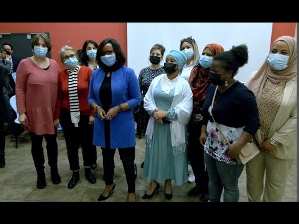 Marseille : la ministre Élisabeth Moreno au che...