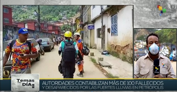 Continúan labores de rescate en Brasil tras intensas lluvias y deslizamientos de tierras