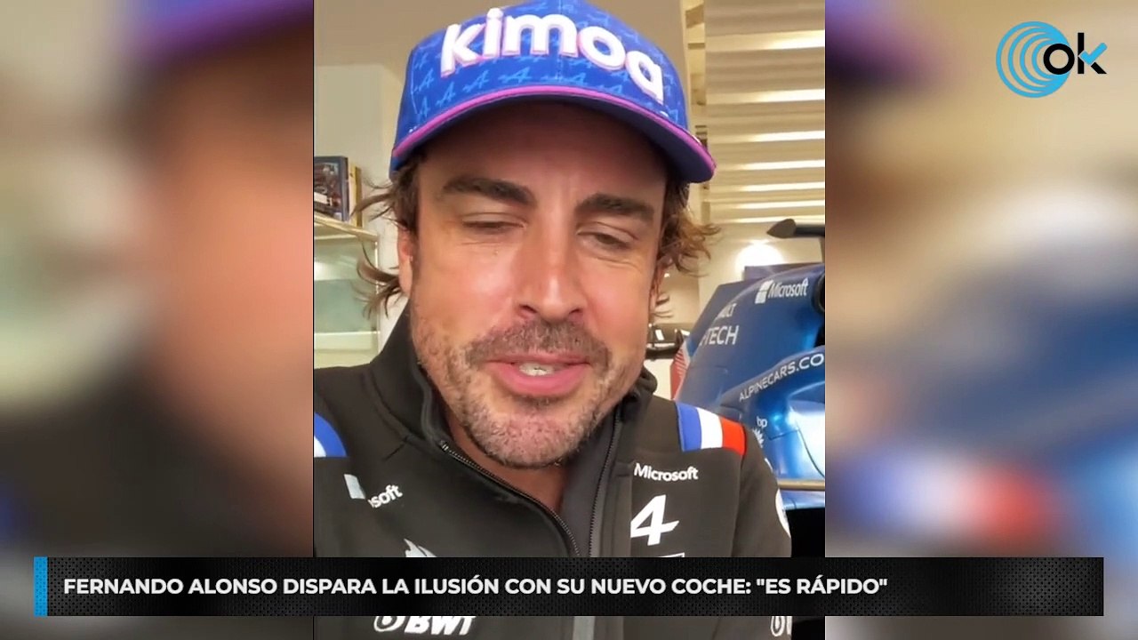 Fernando Alonso dispara la ilusión con su nuevo coche: "Es rápido"