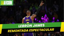 LeBron James guía espectacular remontada de Lakers ante Jazz