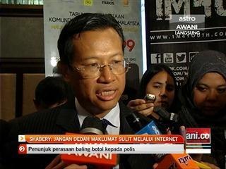 Shabery: Jangan dedah maklumat sulit melalui internet