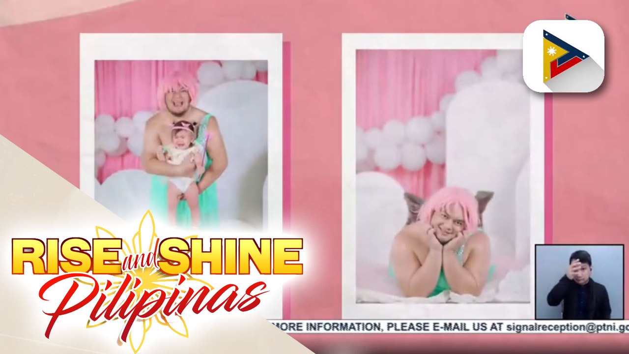 Tatay sa La Union, viral dahil sa gimik para mapangiti ang baby sa photoshoot