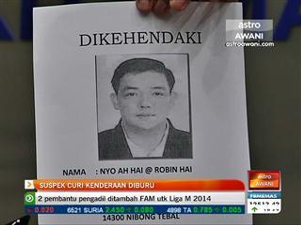 Suspek curi kenderaan diburu