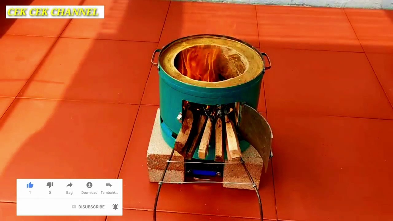 Cara buat tungku kayu dari tabung gas LPG