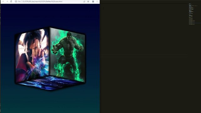 How to make 3D cube animation in html css/Css rotating 3d effect cube with images# No_Limit_Code