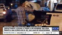 Desconocidos tiran cadáver de una persona frente a una clínica en Siguatepeque