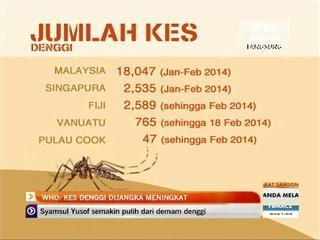WHO: Kes denggi dijangka meningkat
