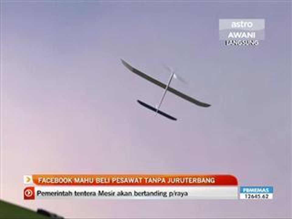 Facebook mahu beli pesawat tanpa juruterbang
