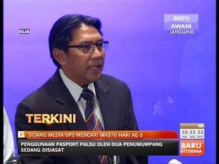 Sidang media hari ke-3 operasi mencari MH370