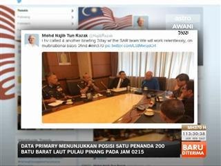 PM minta taklimat lagi operasi mencari MH370