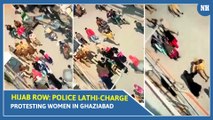Hijab row Police lathi-charge protesting women in Ghaziabad, video goes viral