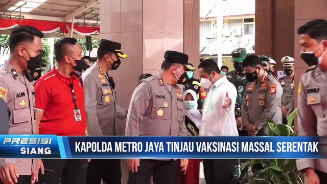 Kapolda Metro Jaya Tinjau Pelaksanaan Vaksinasi Serentak yang Berlangsung di Tangerang